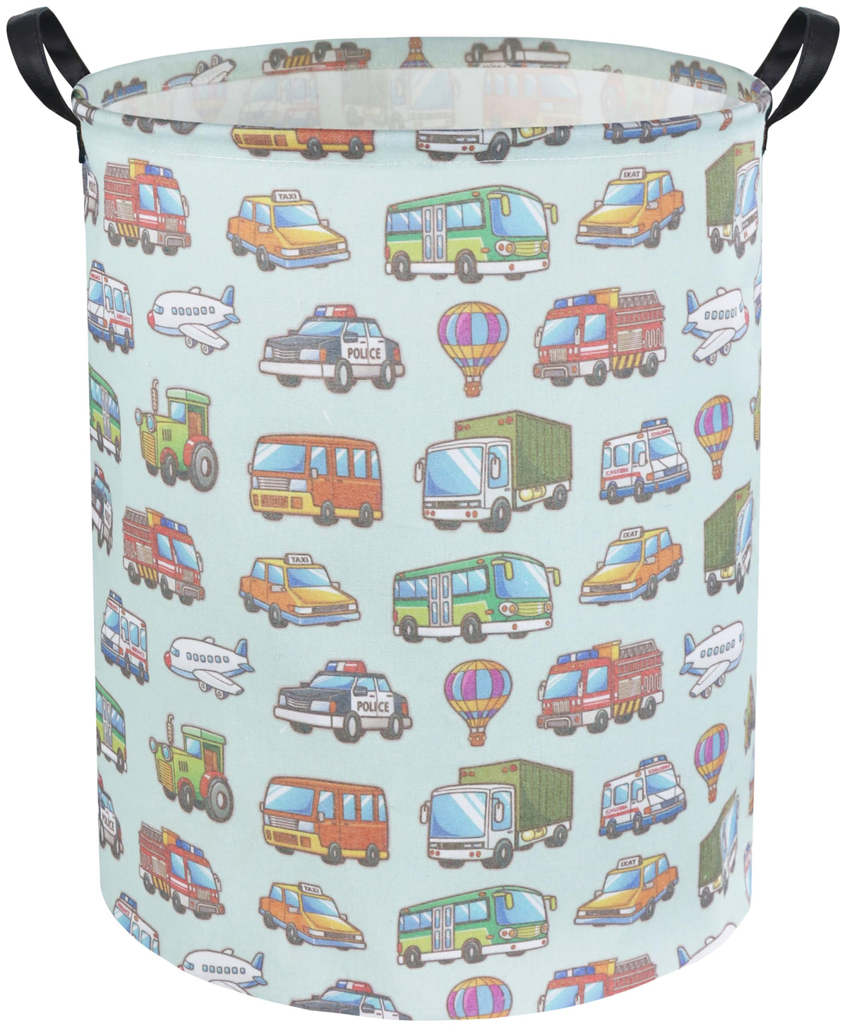TIBAOLOVER car kids laundry basket cover demonstrates durable fabric for long-lasting room decor.