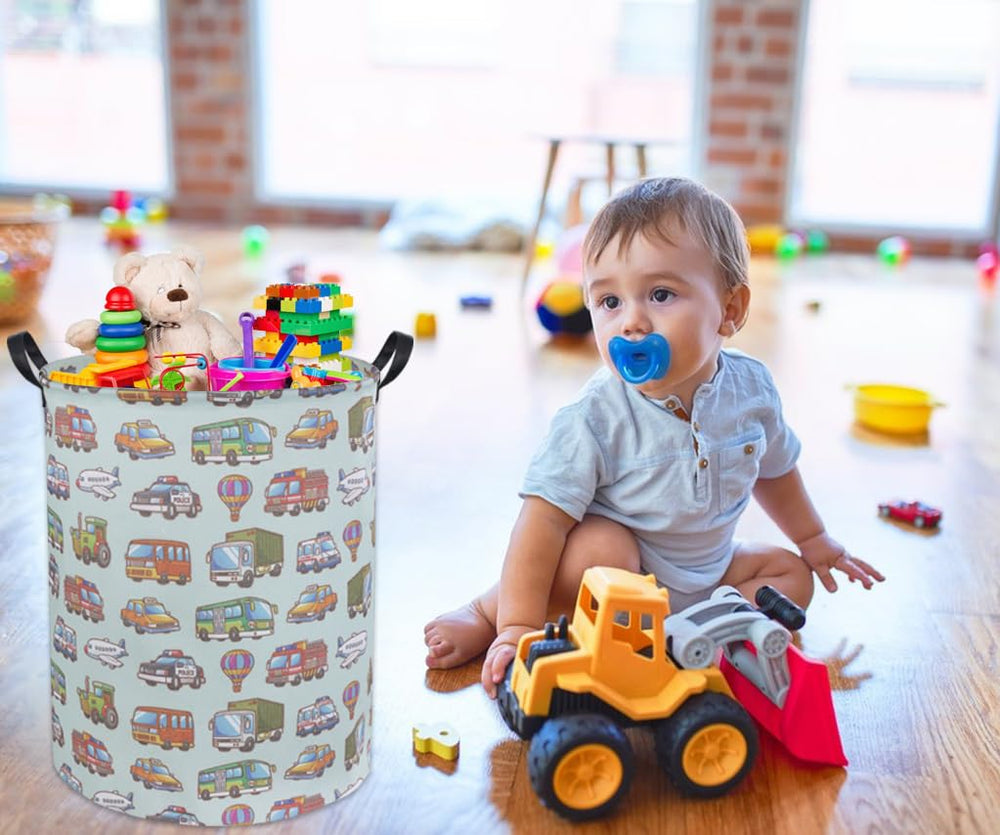 TIBAOLOVER car kids laundry basket in-car demonstrates portable organization during trips.
