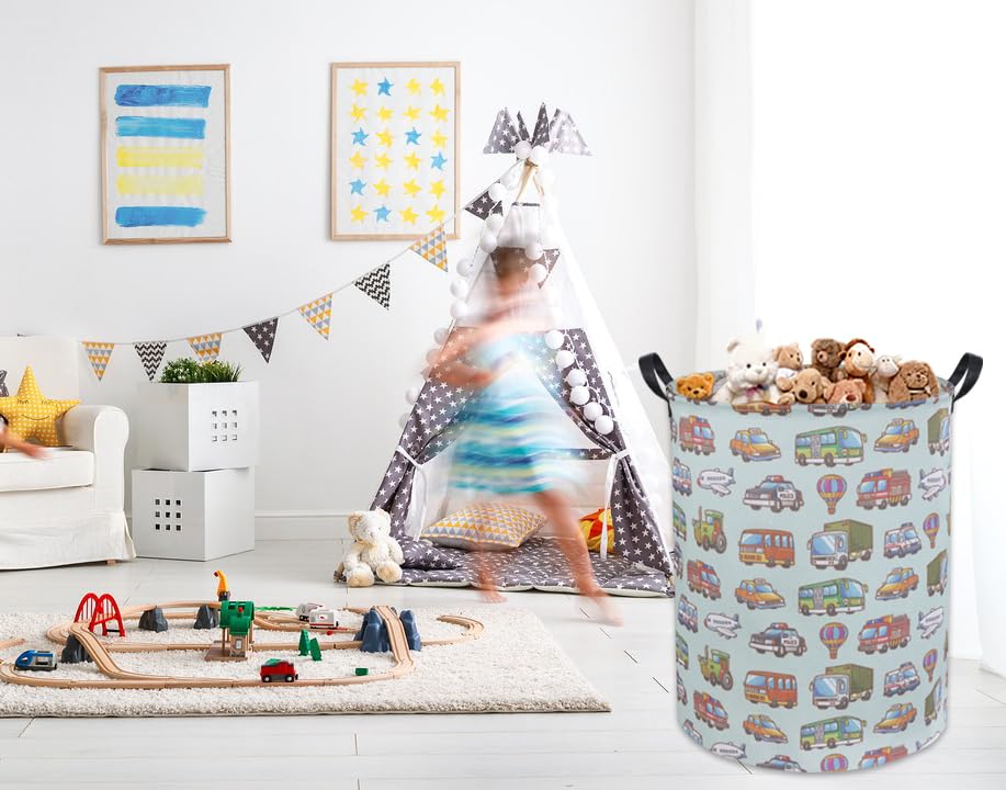 TIBAOLOVER car kids laundry basket inside shows easy access and quick clutter control.