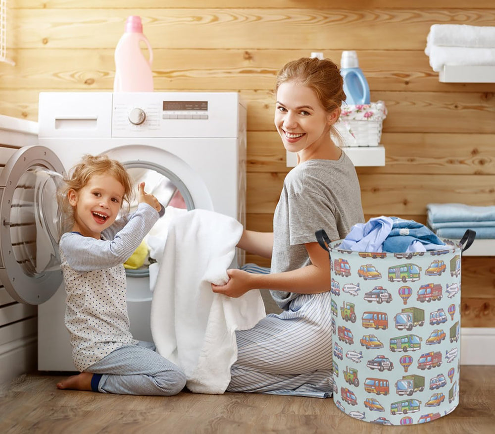 TIBAOLOVER car kids laundry basket room-decor adds functional aesthetic in bedrooms.