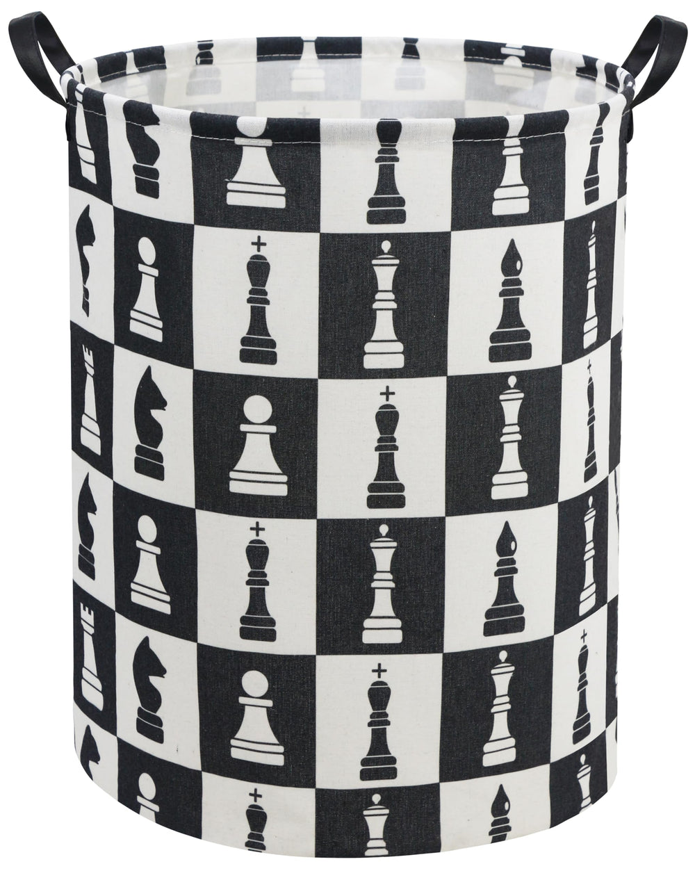 Tibaolover chess kids laundry basket front view highlighting roomy storage for clothes and toys