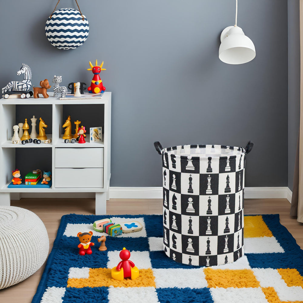 Tibaolover chess kids laundry basket compression packing may crumple but recovers with time