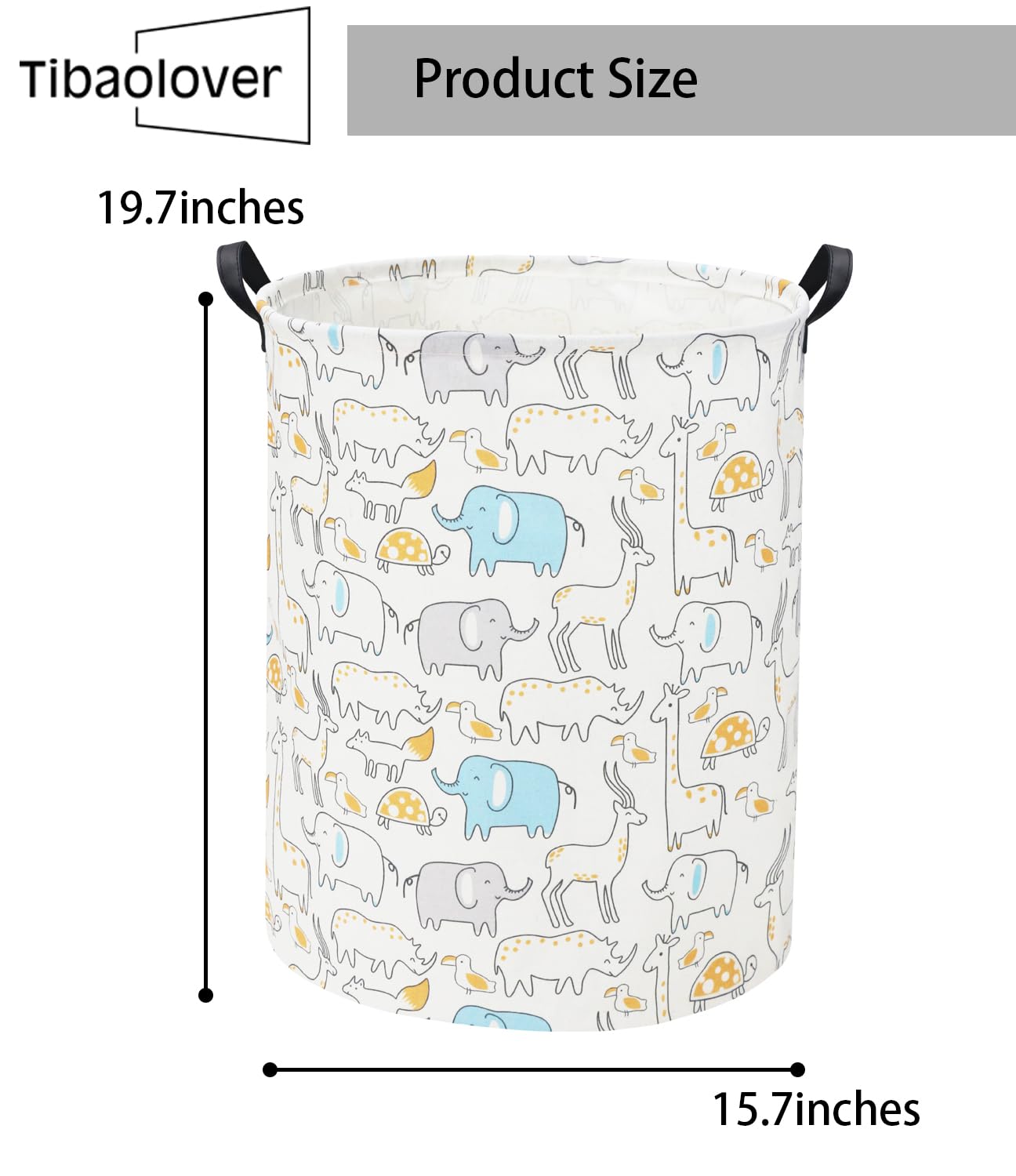 TIBAOLOVER gender-neutral animal hamper doubles as bedroom decor and organization.