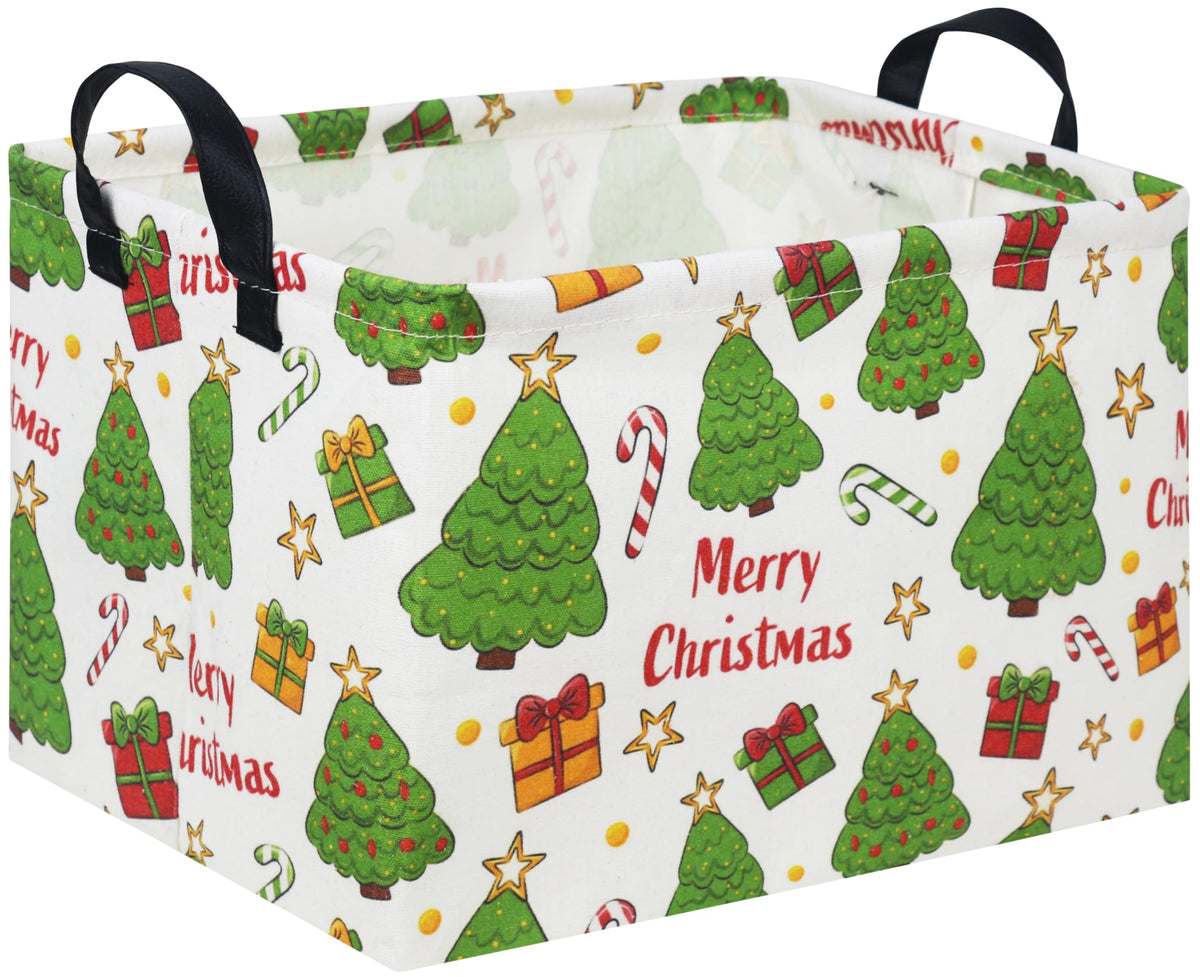 TIBAOLOVER christmas basket front view ideal for candy and gifts at holiday parties