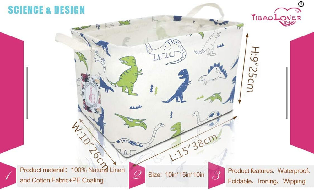 TibaoLover dinosaurs print close-up showing vibrant colors for nursery decor.