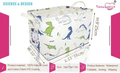 TibaoLover dinosaurs print close-up showing vibrant colors for nursery decor.