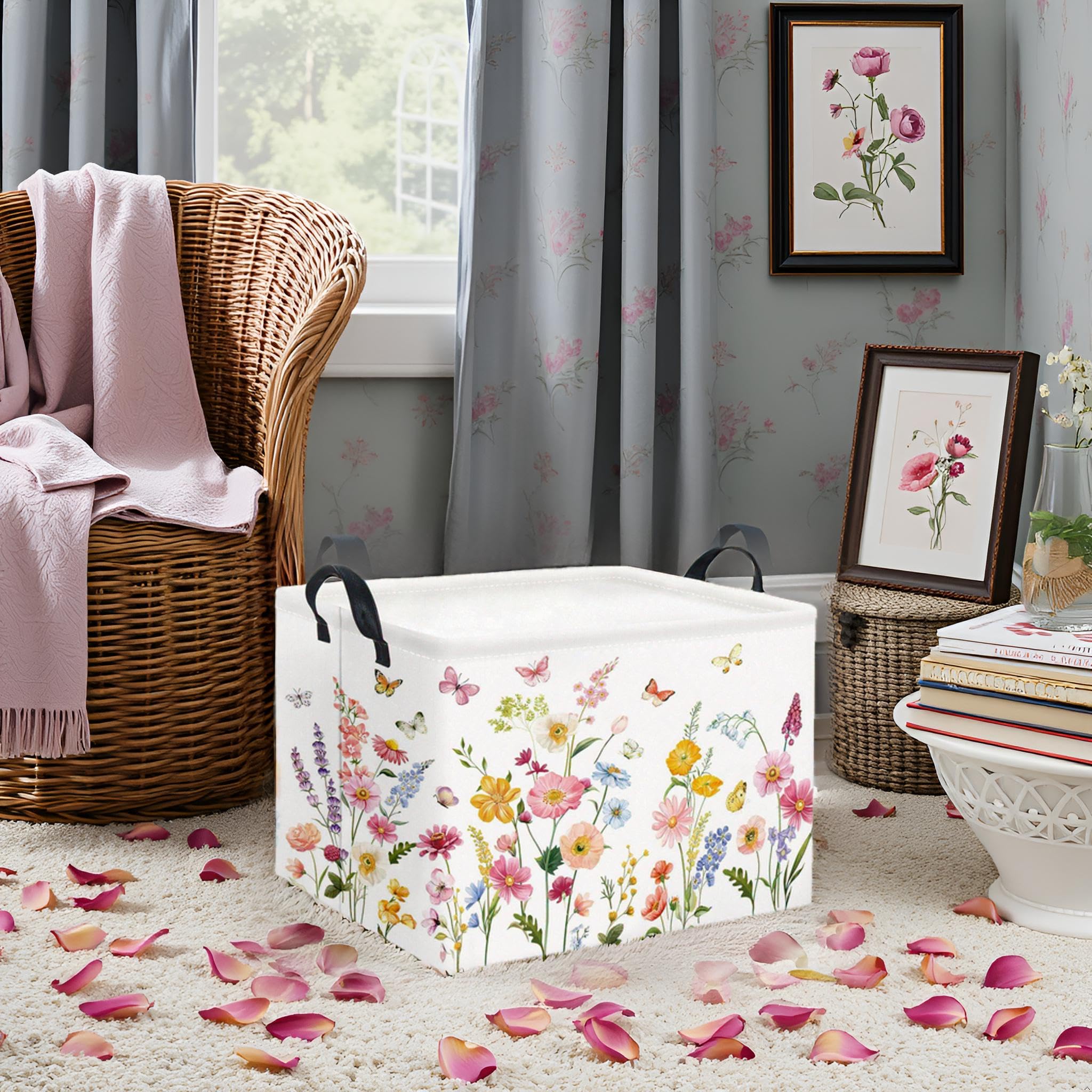 TIBAOLOVER collapsible basket flat demonstrates space-saving design when not in use.