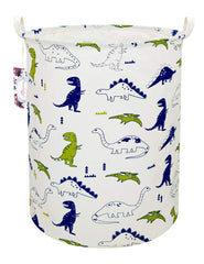 TIBAOLOVER dinosaur laundry basket with handles for kid-friendly storage.