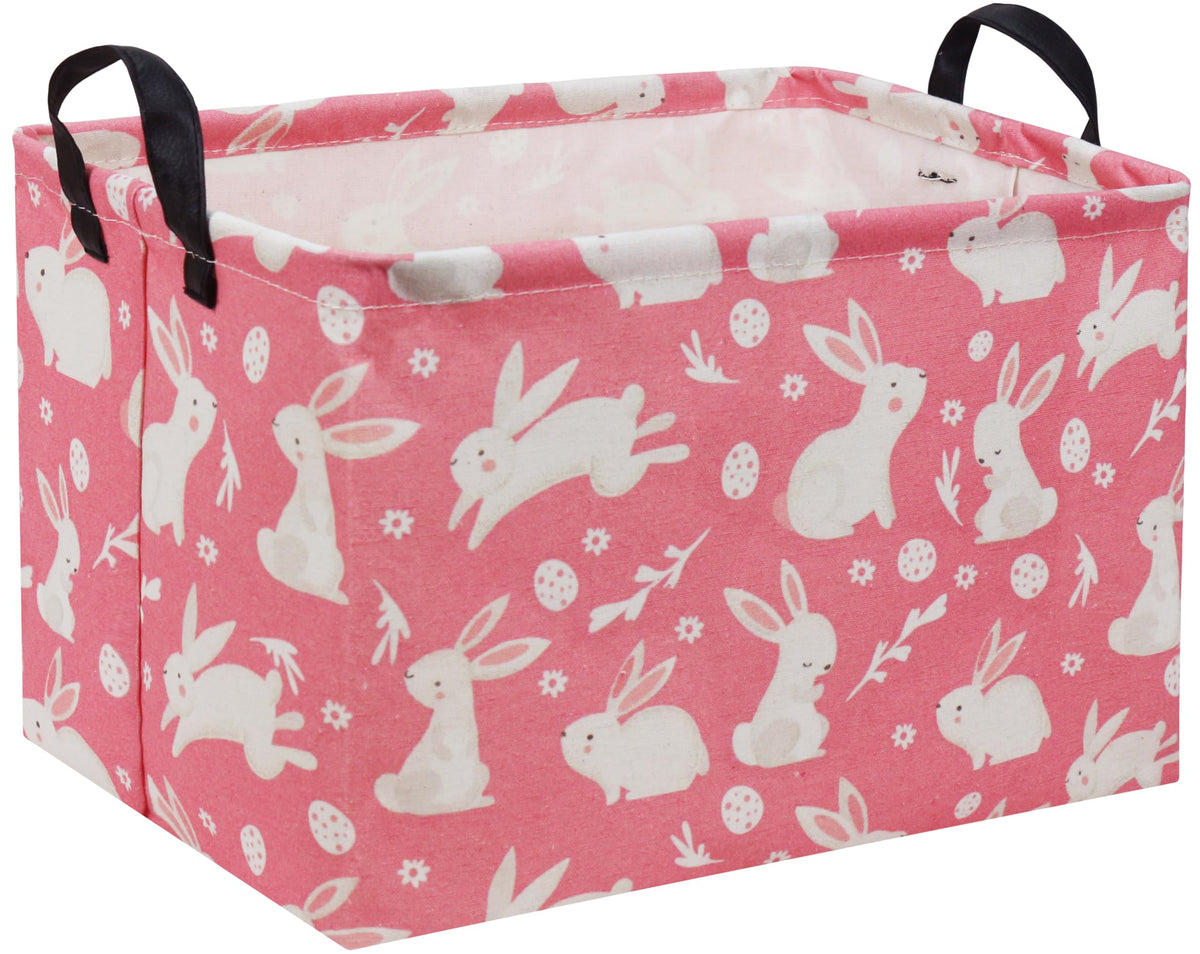 TIBAOLOVER Easter Basket Bunny Pink shows a cute bunny design for kid spaces.