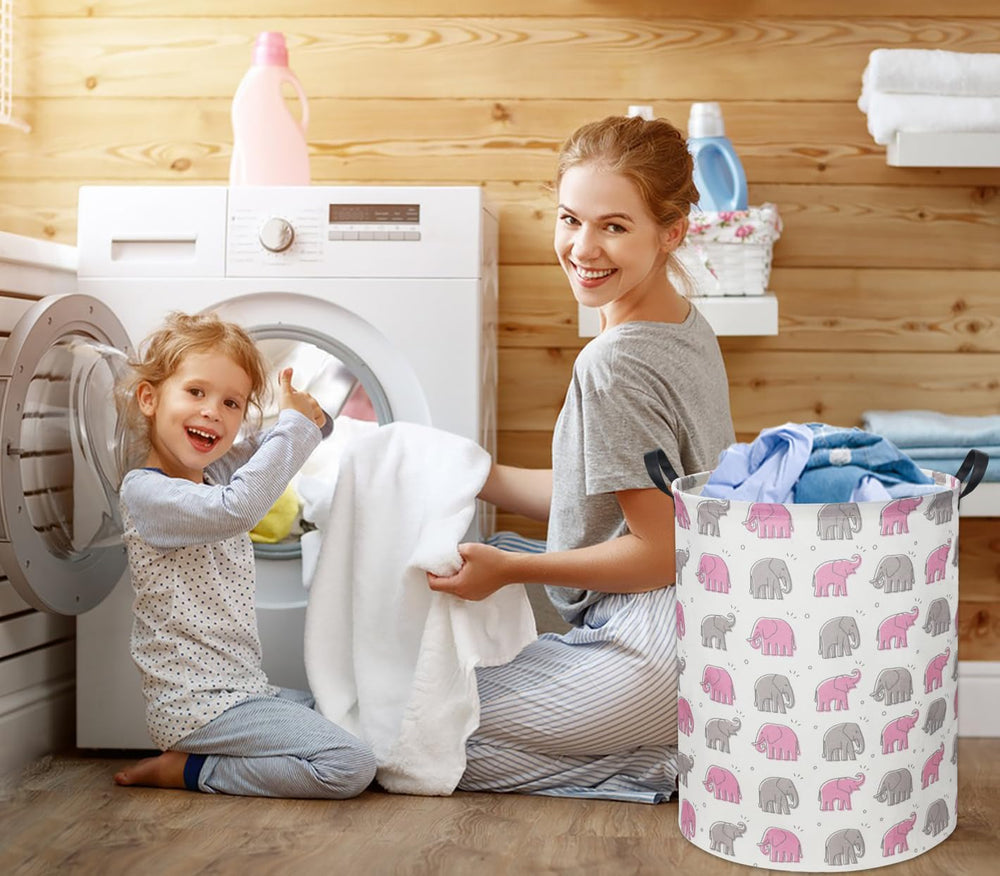 TIBAOLOVER elephant baby laundry basket room decor adds playful charm