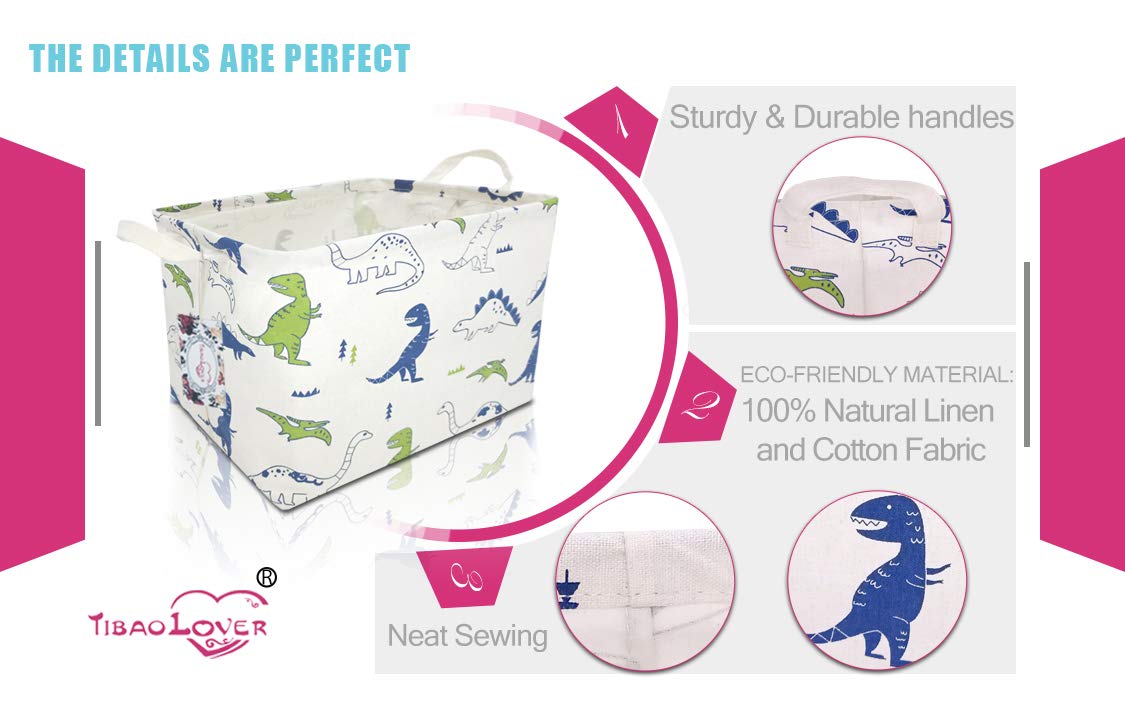 TibaoLover foldable basket with sturdy handles for easy transport.