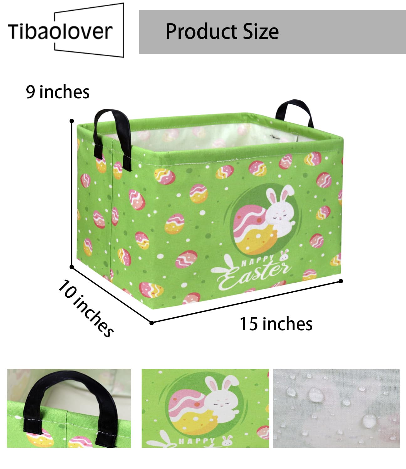 TIBAOLOVER gift-ready Easter basket empty for gifts and room decor.