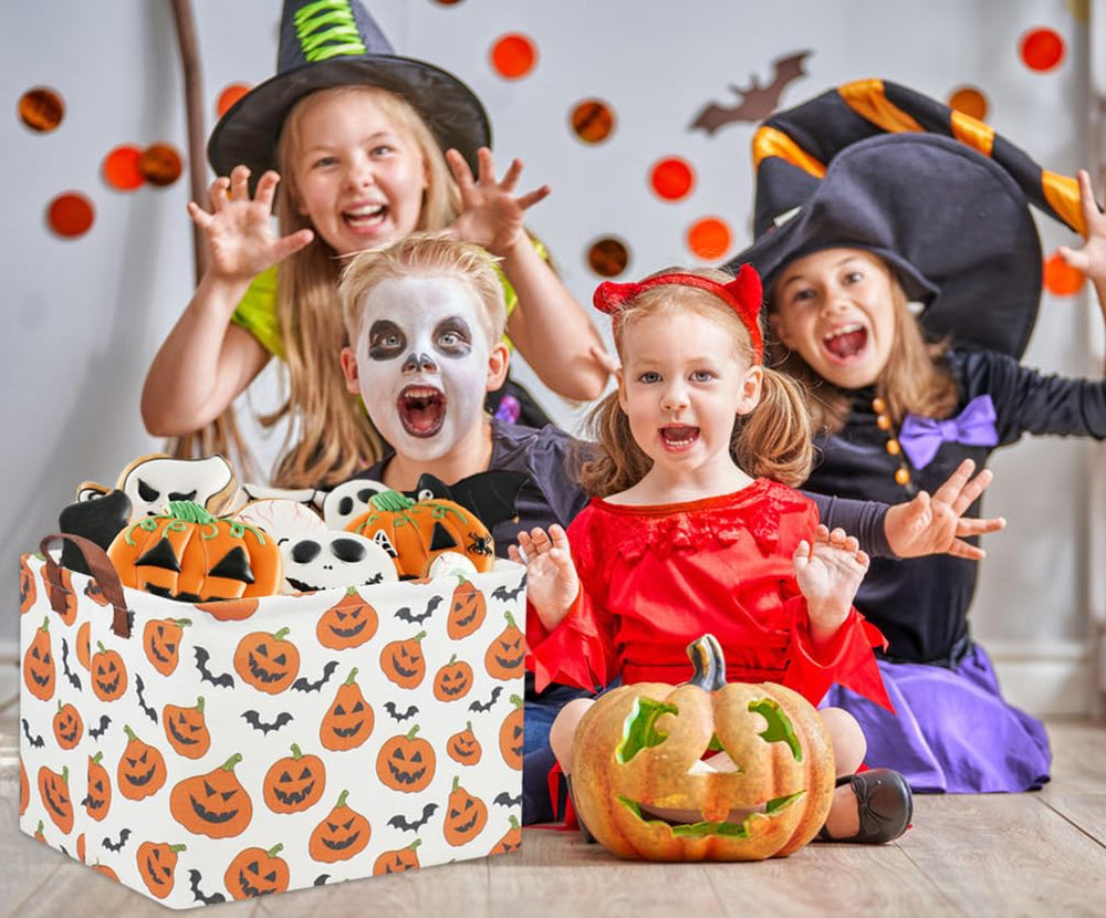 TIBAOLOVER Halloween basket durable-material showcases waterproof interior and fade-resistant fabric.