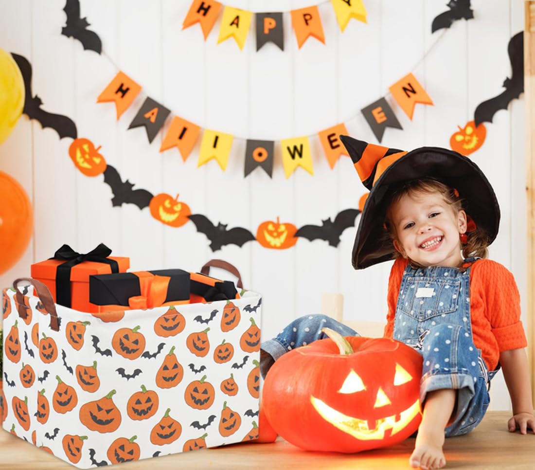TIBAOLOVER Halloween basket wipe-clean feature demonstrates easy care and reuse.
