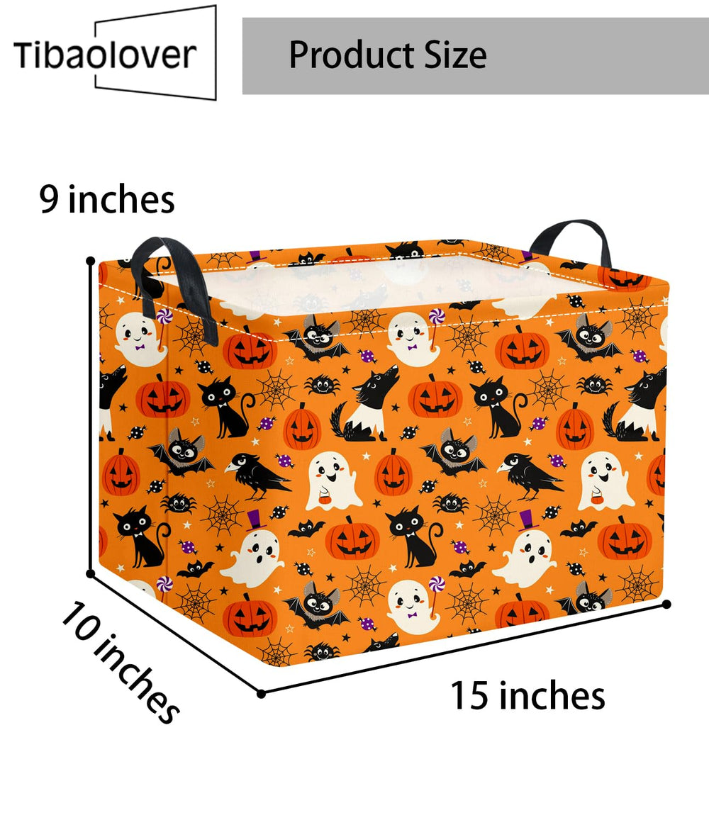 TIBAOLOVER Halloween decor basket adds playful room storage appeal