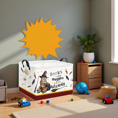 TIBAOLOVER kids storage basket folded-flat for compact space saving.
