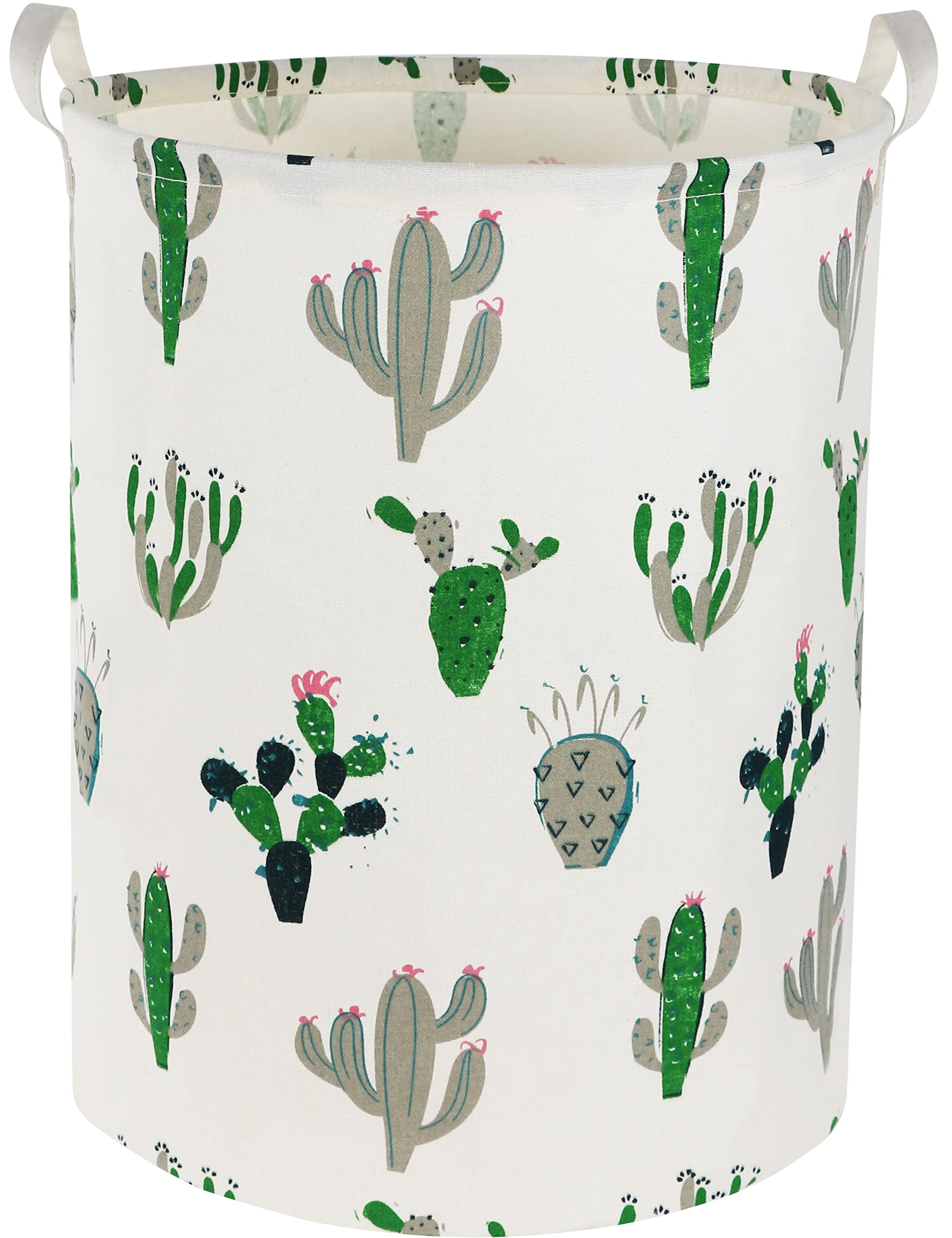 TIBAOLOVER cactus front-view laundry basket keeps kids' rooms organized.