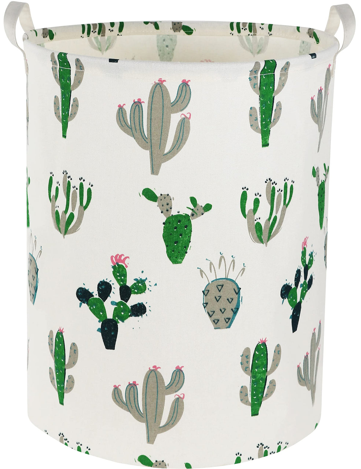TIBAOLOVER cactus front-view laundry basket keeps kids' rooms organized.
