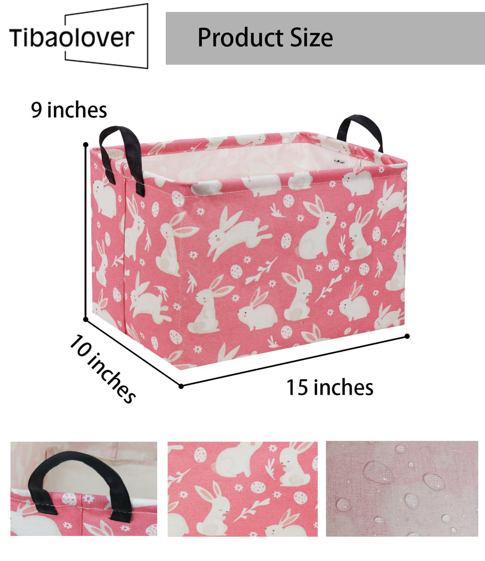 TIBAOLOVER nursery-organizer-pink-basket blends storage with playful decor.