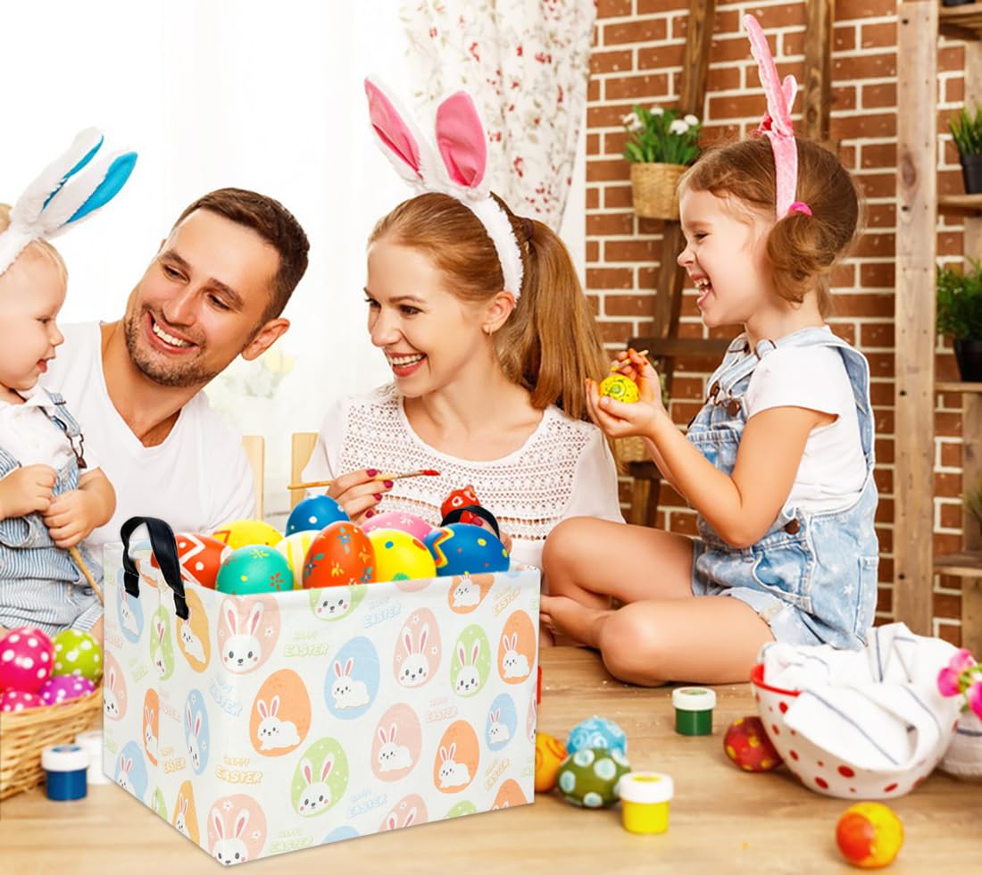 TIBAOLOVER rectangle Easter basket suited for books, toys, towels, and decor