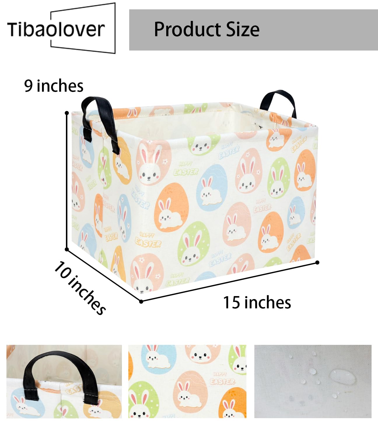 TIBAOLOVER basket's sturdy handles for easy transport around home