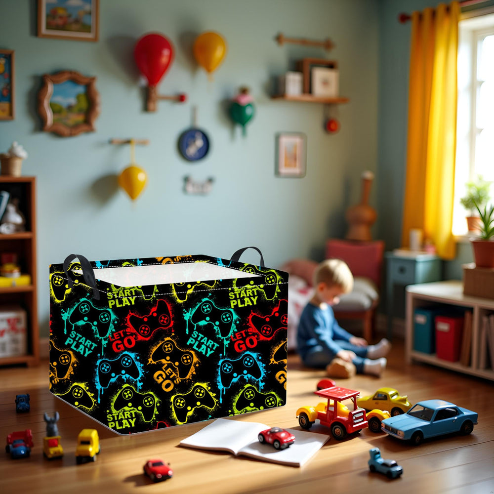 TIBAOLOVER rectangular baby storage basket folded-flat shows compact storage when not in use