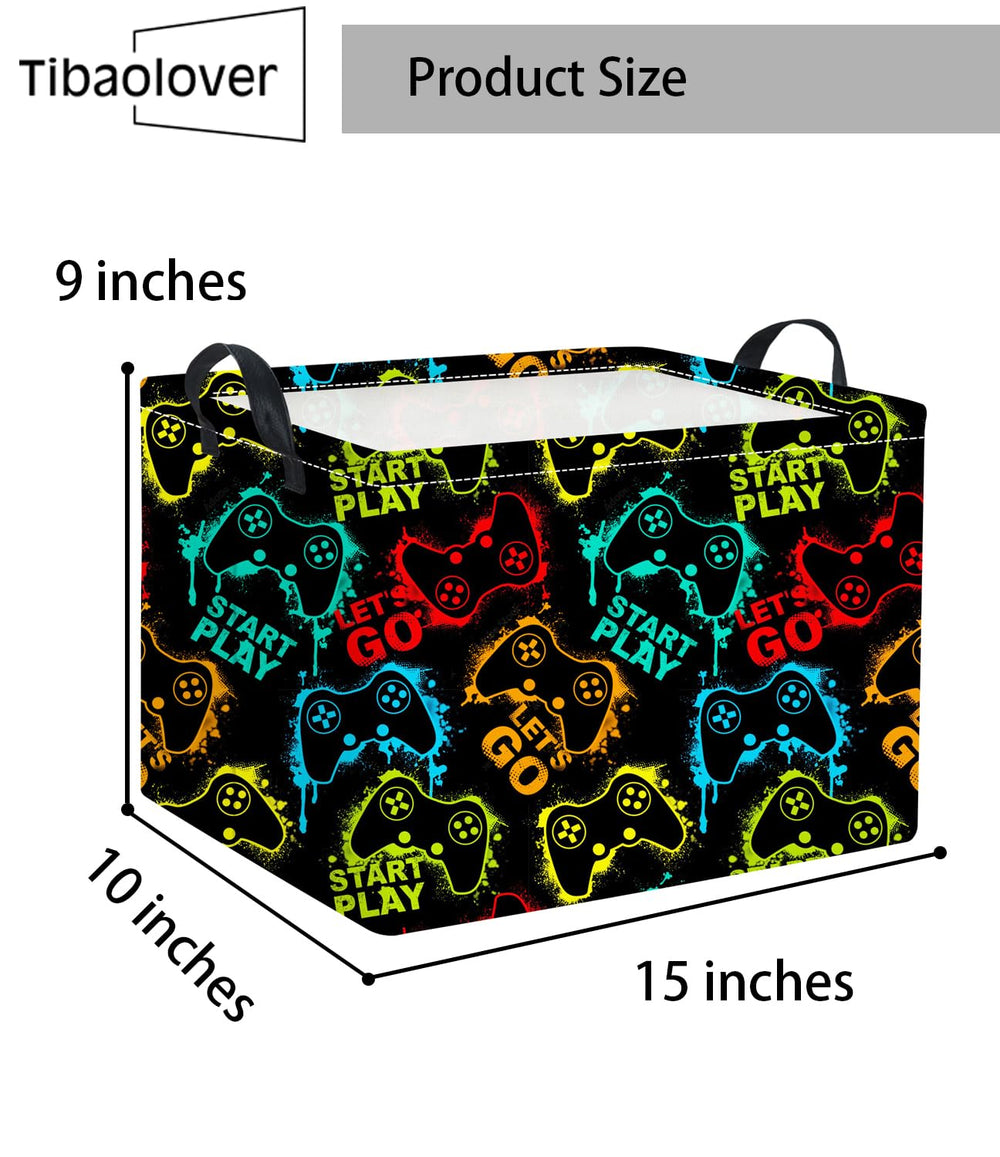 TIBAOLOVER rectangular baby storage basket material closeup highlights polyester plus waterproof coating