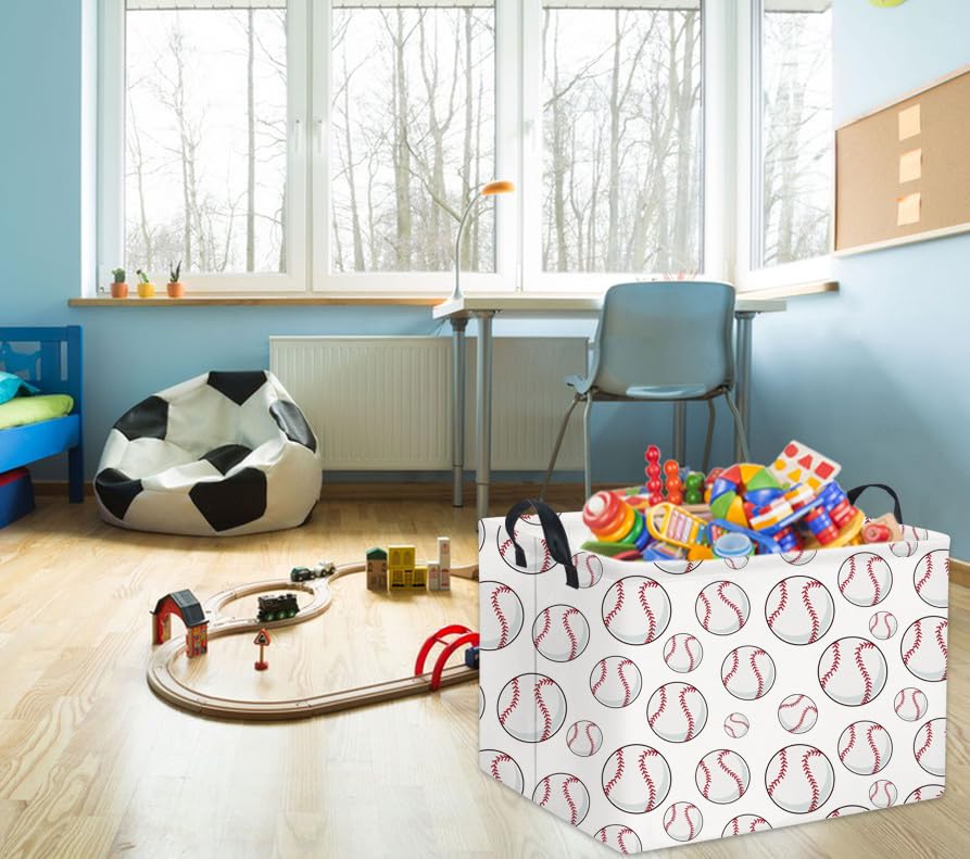 TIBAOLOVER rectangular baseball basket made of durable polyester with waterproof coating protects contents.