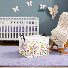 TIBAOLOVER rectangular basket side view shows lightweight, portable storage for toys and garments.