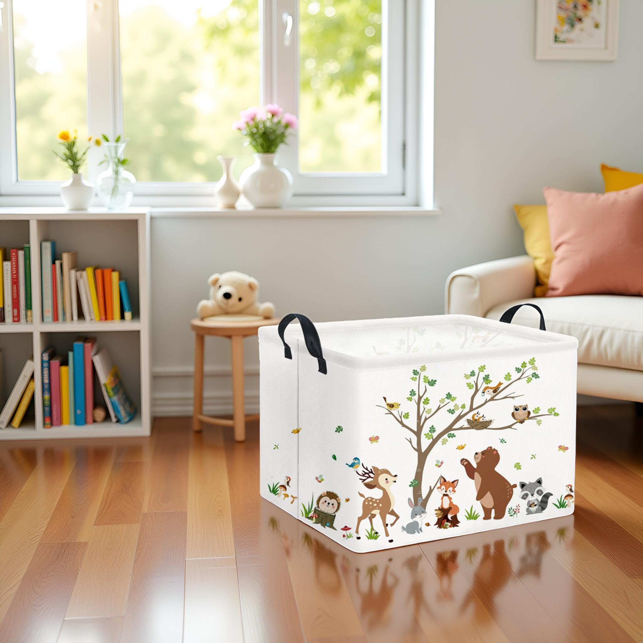 TIBAOLOVER collapsible storage basket folded flat for compact storage.