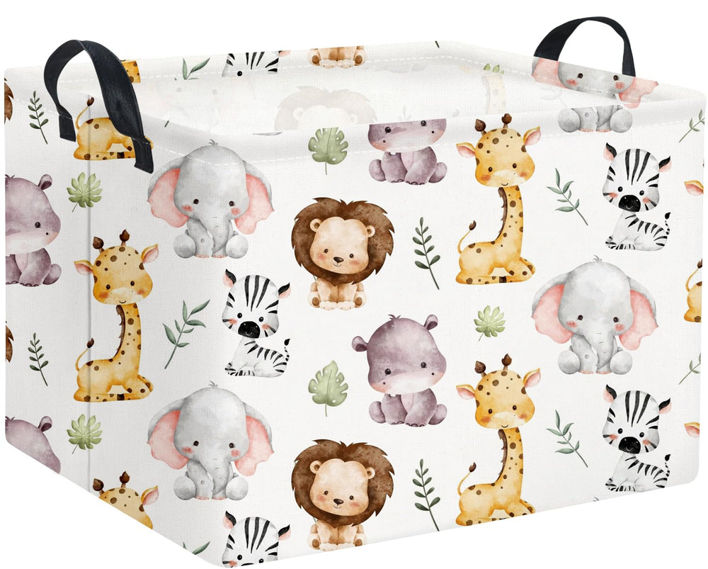 TIBAOLOVER rectangular kids storage basket with handles for easy transport.