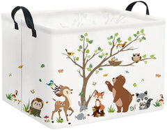 TIBAOLOVER rectangular kids storage basket with handles for easy carrying and organization.