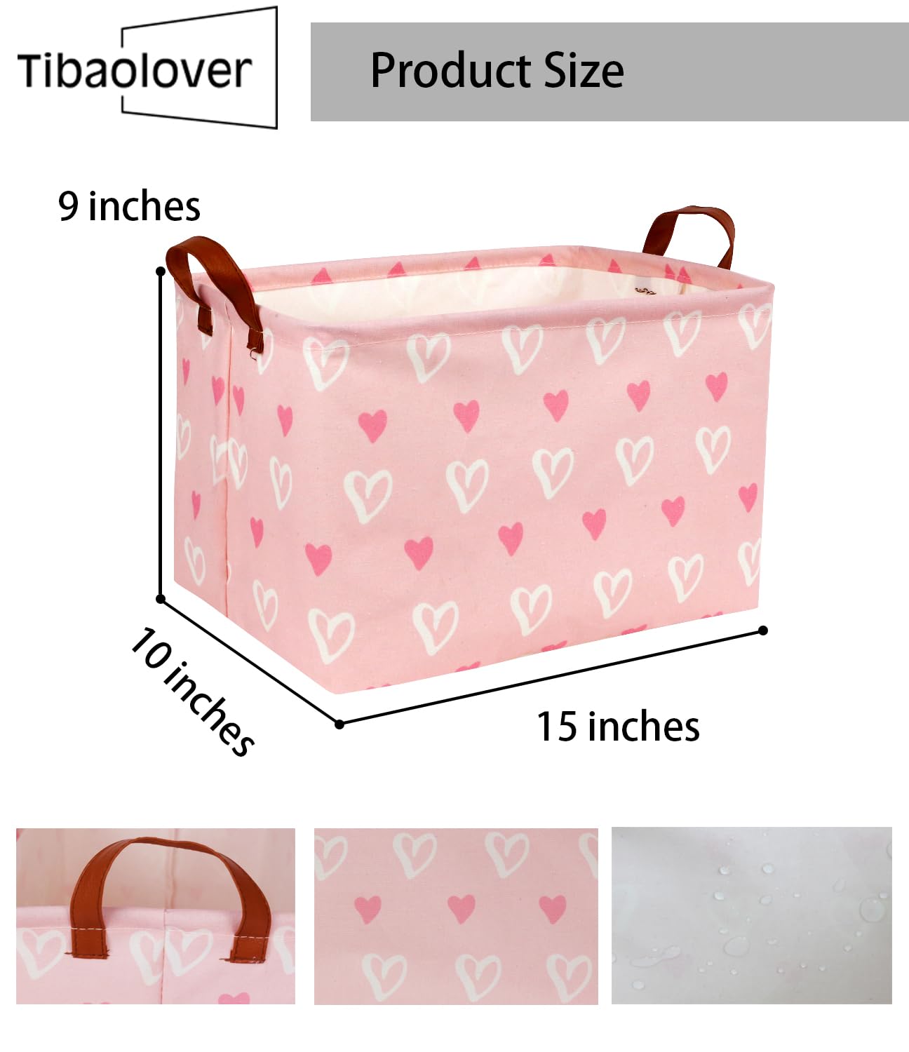 TIBAOLOVER pink heart basket used as a decorative gift bin