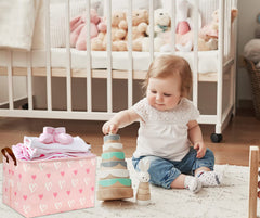 TIBAOLOVER pink heart basket with sturdy handles for easy transport