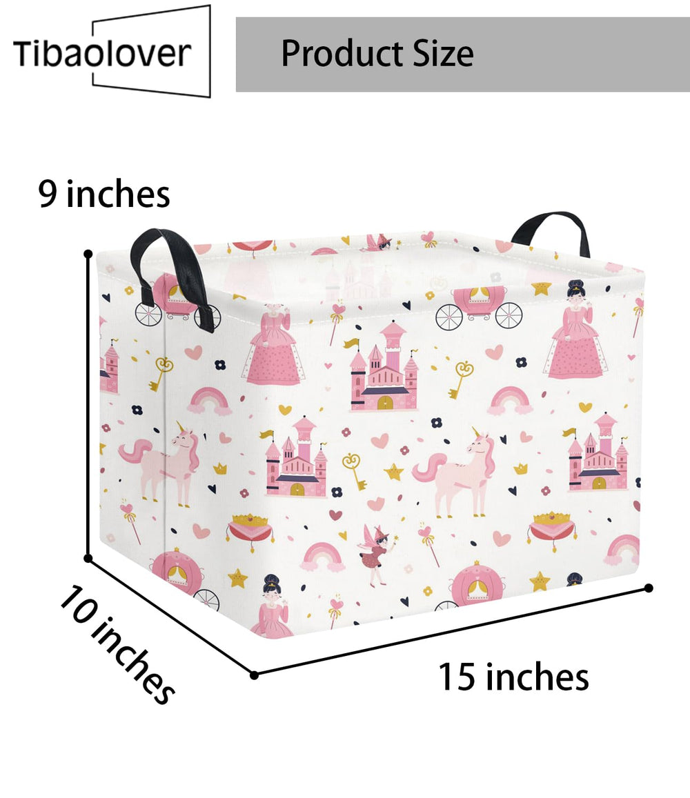 TIBAOLOVER princess castle design adds cute decor to kids' room while organizing.