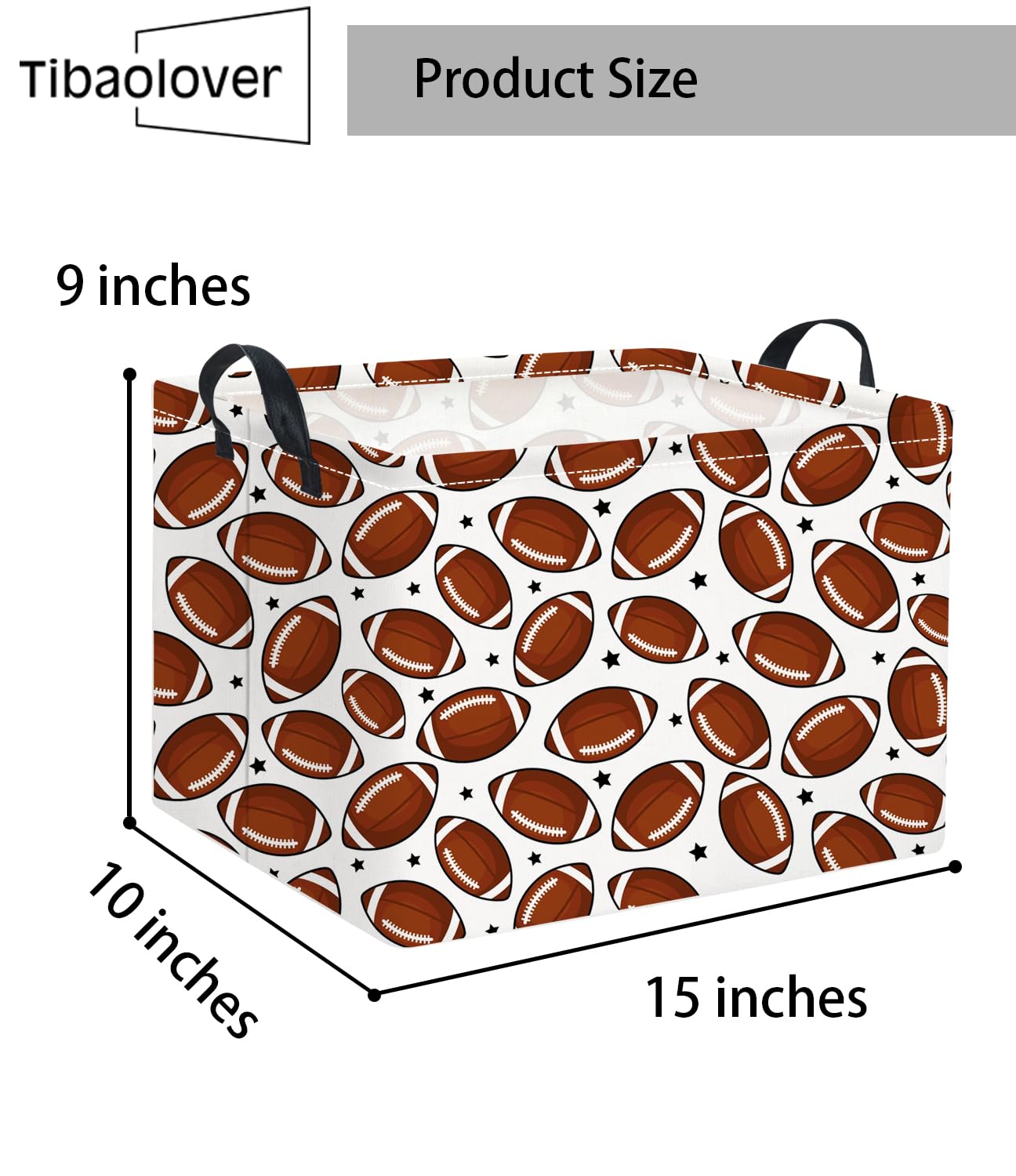 TIBAOLOVER storage basket sturdy handles for easy transport.