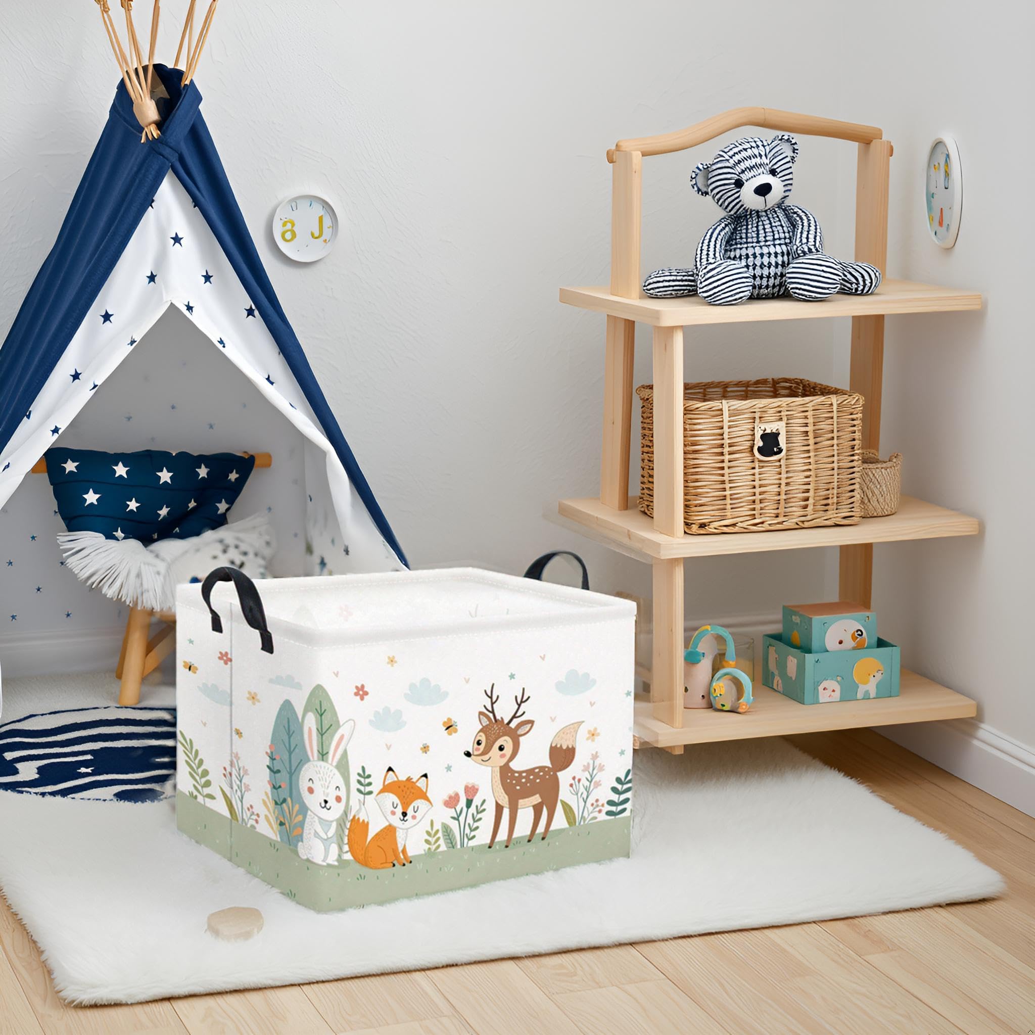 TIBAOLOVER storage basket with waterproof inner keeps fabrics dry during daily chores.