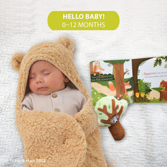 Tickle & Main Hello Forest storybook sparks language and bonding during baby time.