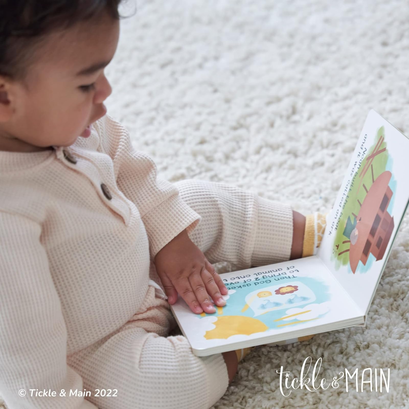 Tickle & Main Noah’s Ark gift box enhances nursery decor.