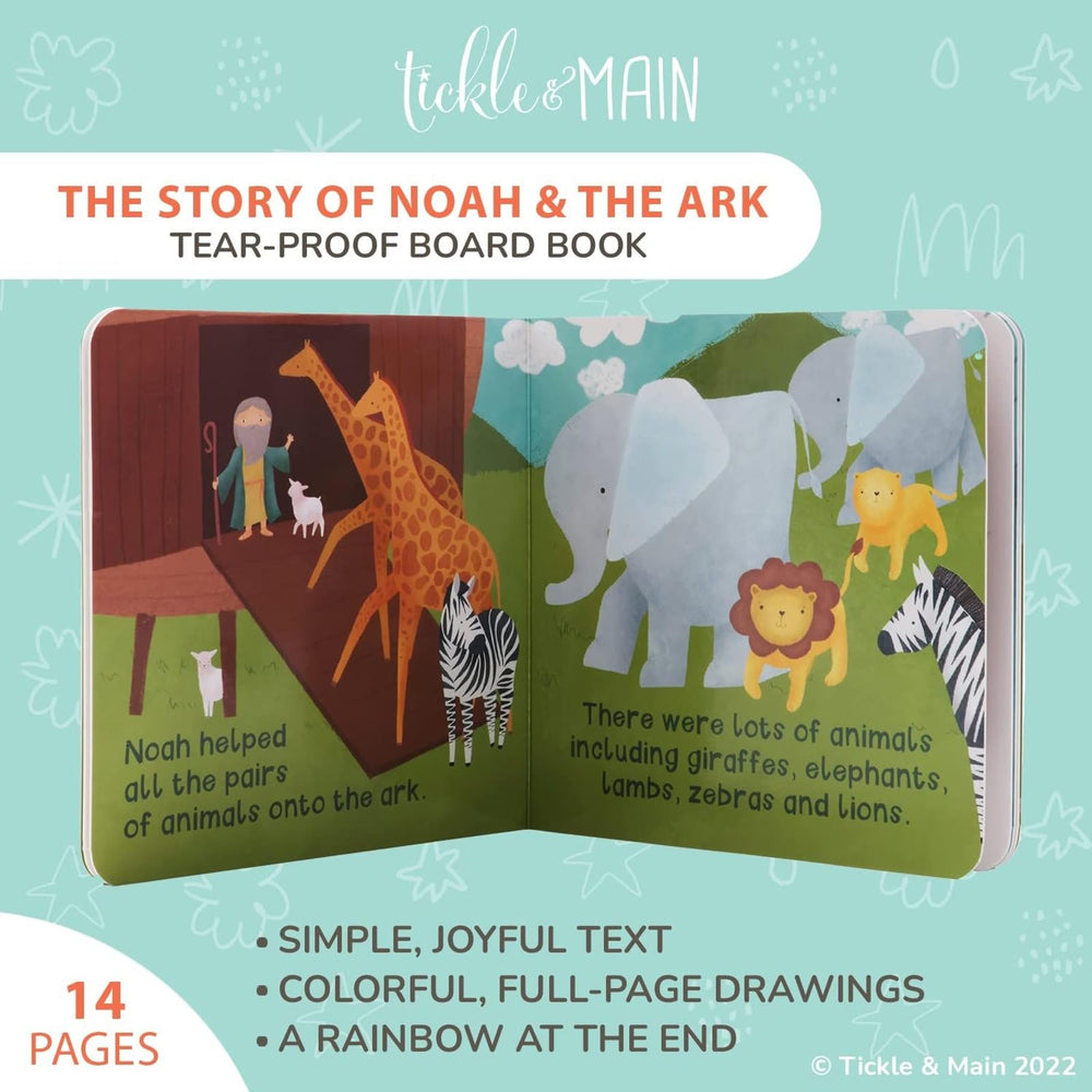 Tickle & Main Noah’s Ark zebra socks promote sensory exploration.