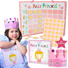 Tickle & Main Potty Princess Storybook opens with colorful scenes, encouraging confident potty learning.
