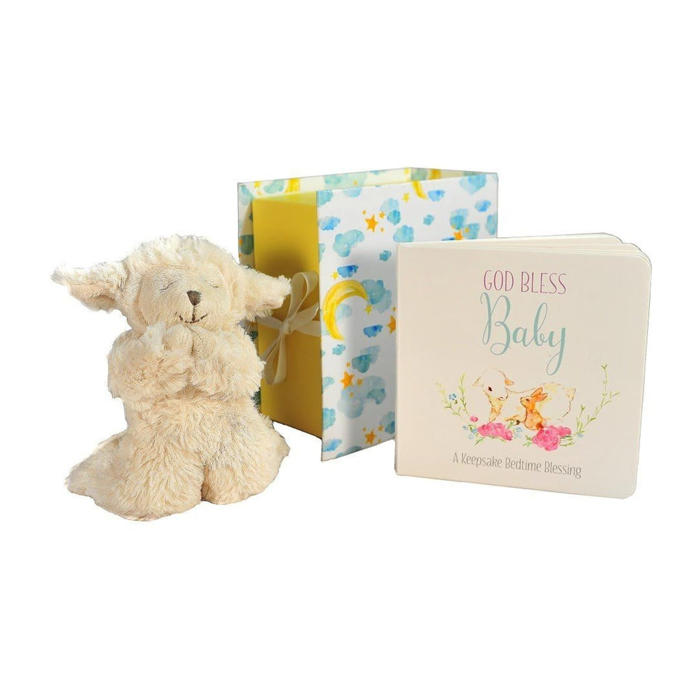 Tickle & Main prayer lamb soft texture closeup emphasizes comforting tactile experience.