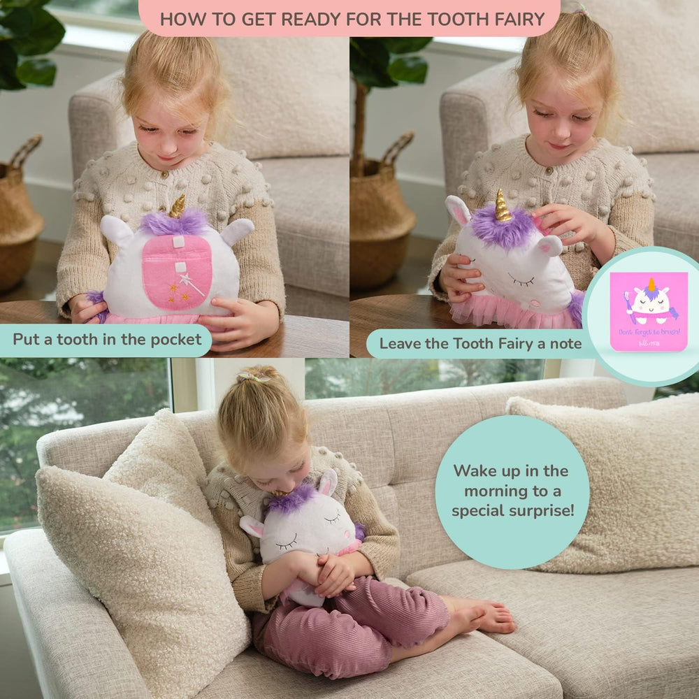Tickle and Main tooth fairy photo pouch closeup invites keepsake memories.