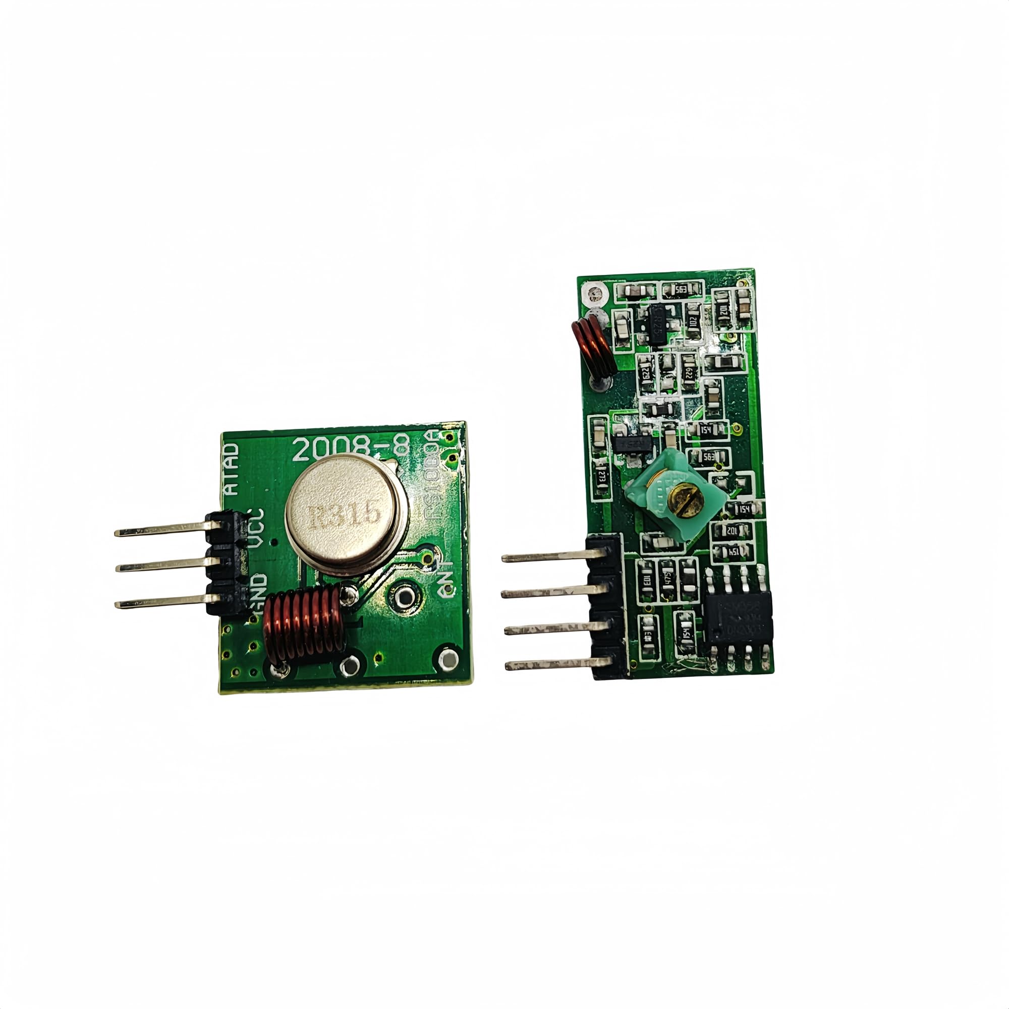 tictocstore-315mhz-receiver-module spiral-antenna illustrating high-sensitivity reception