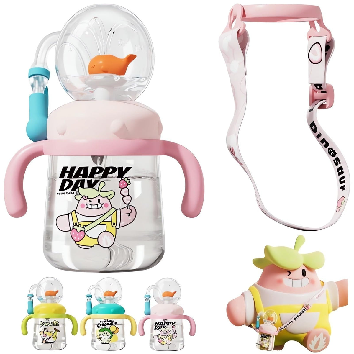 Tictoyo Drinking Cup with Whale Squirt front view highlighting spill-resistant design for kids.