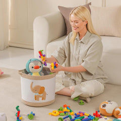 Tidelit nursery basket with handles enables easy transport of items