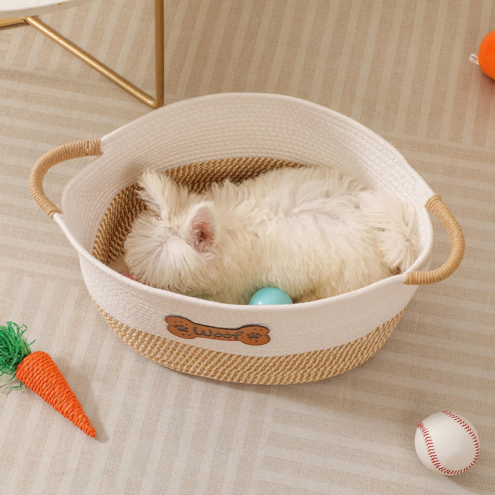 Tidelit dog toy basket strap handle shows portable lifting for moving toys