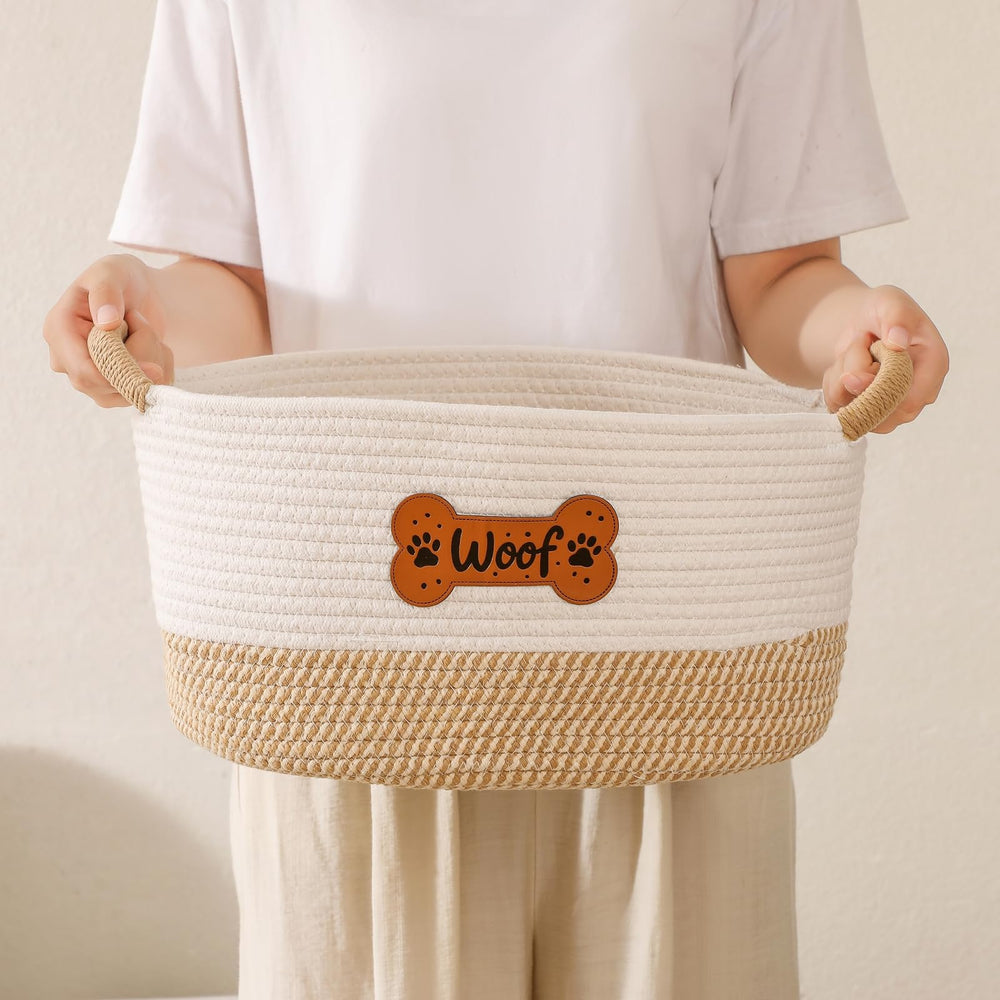 Tidelit dog toy basket in use shows organized toys nearby