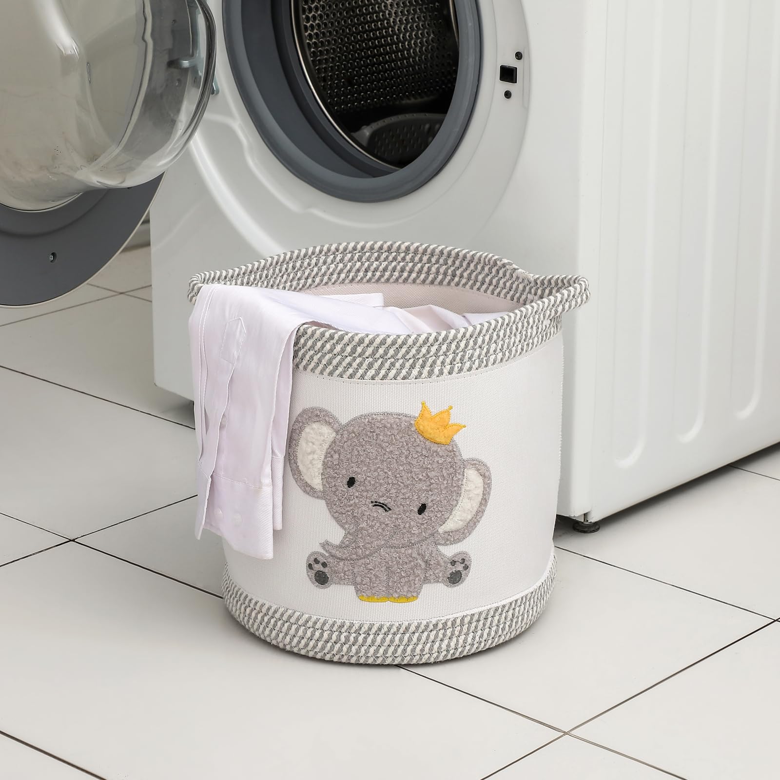 Tidelit elephant-design basket, stylish nursery décor and practical storage solution.