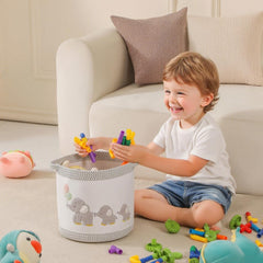 Tidelit foldable nursery storage basket folds flat for quick stowaway